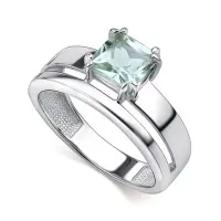 Серебряное кольцо с празиолитом Серебряное кольцо с празиолитом